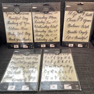NEW, NEVER USED American Crafts Kelly Creates Acrylic Stamp Sets